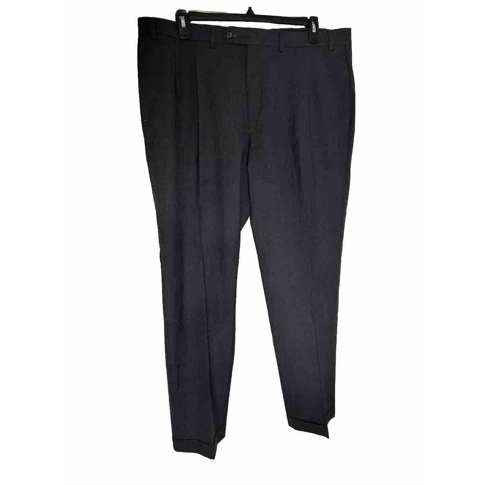 Lauren Ralph Lauren Wool Pleated Cuffed Dress Pants Mens 42x32 High Rise